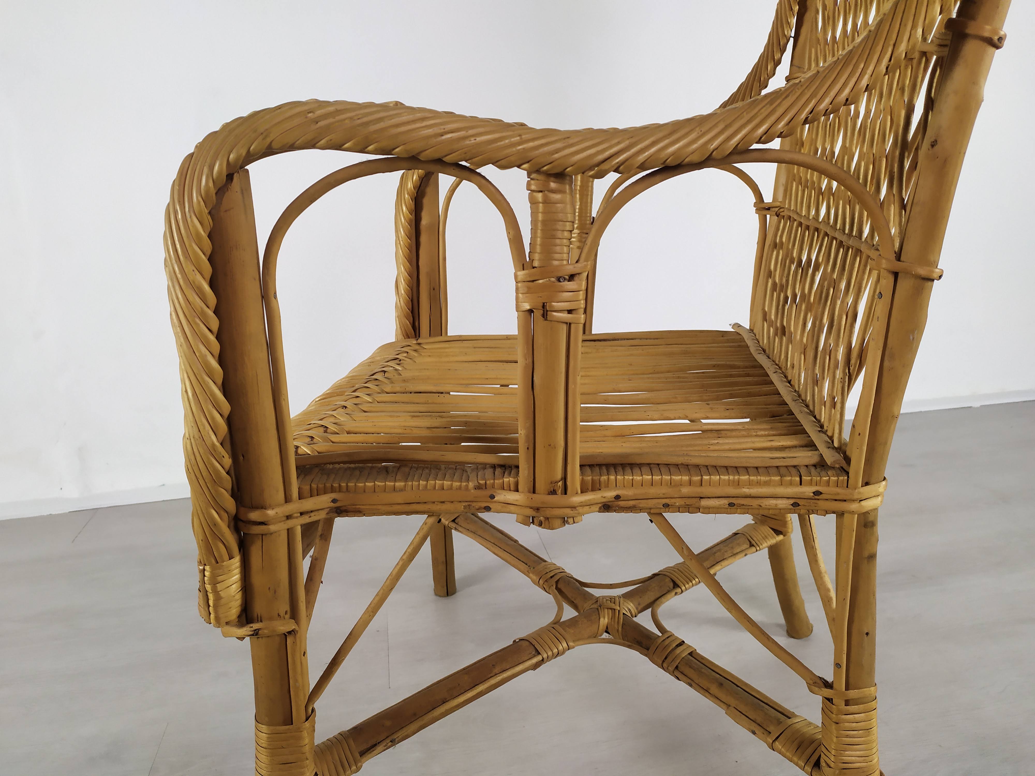 Rattan armchair