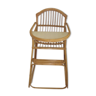 High chair child rattan of the years 60