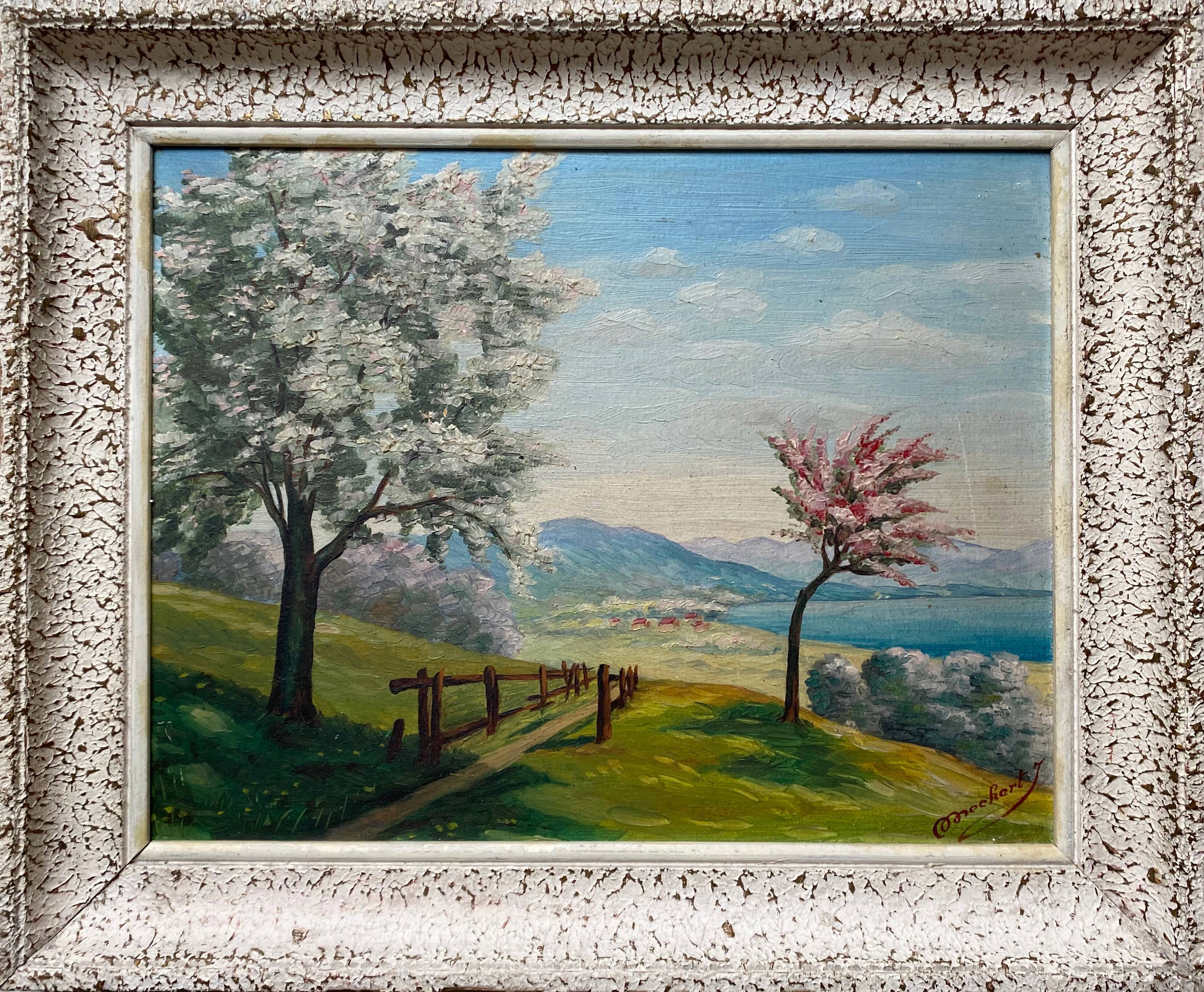 HSP painting "The Sunny Valley" by J. Meckert circa 1950