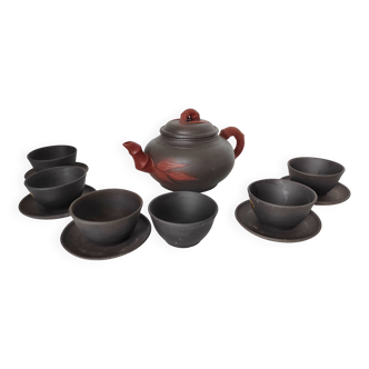 Service à thé chinois dans un coffret