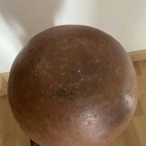 Terracotta vase with handle, partly glazed