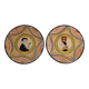 Pair of decorative plates Henriot Quimper, Soulac design, 1973, 18 cm