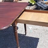 Mahogany shuttered table, flaps and 1 drawer