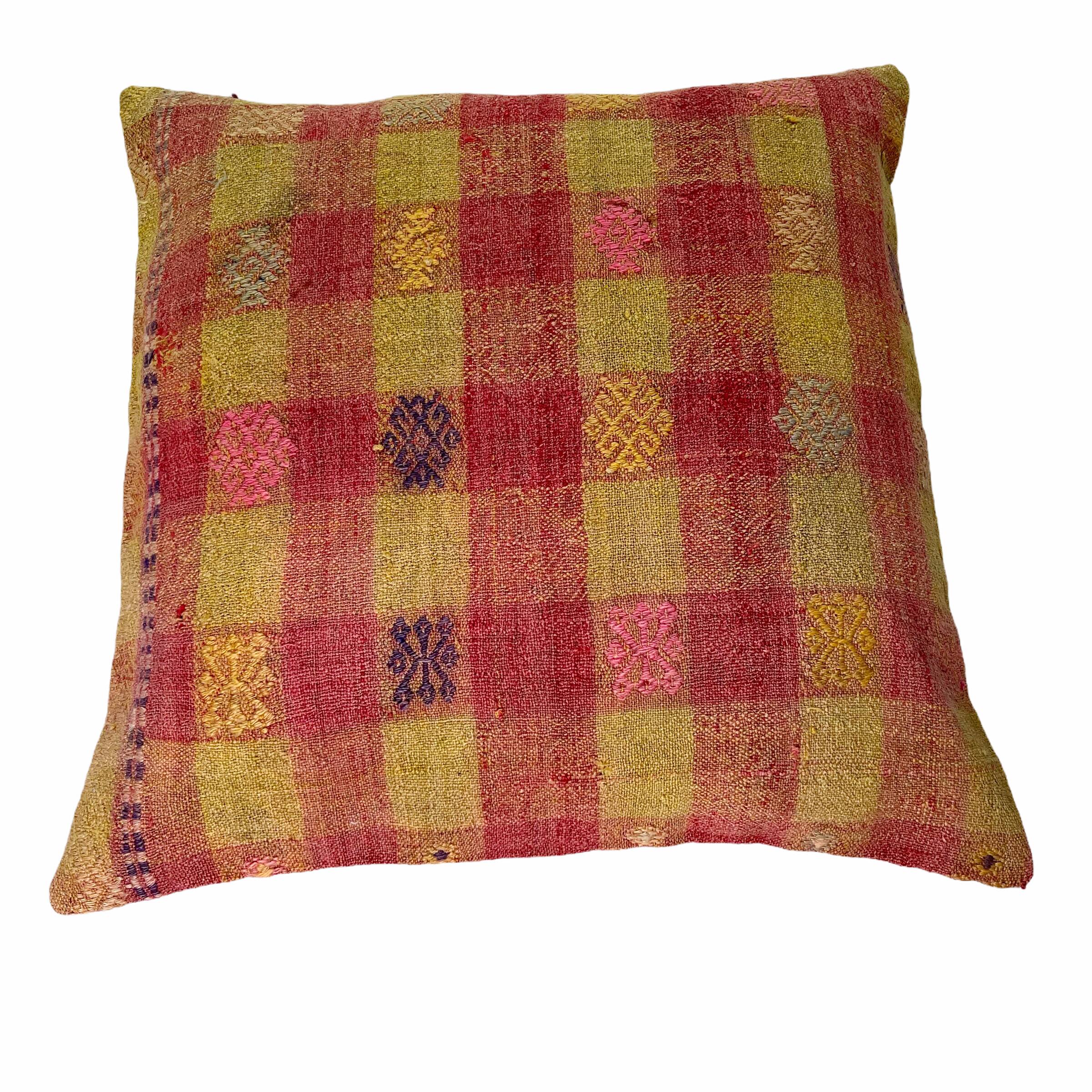 Vintage turkish kilim cushion cover 60 x 60 cm