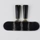Carl Aubock Pair Forks, Horn, Brass, Leather Holder, Corn Cob Skewers 1930s