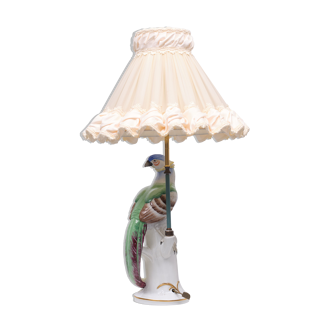 Lampe de table porcelaine faisan Allemagne années 1950