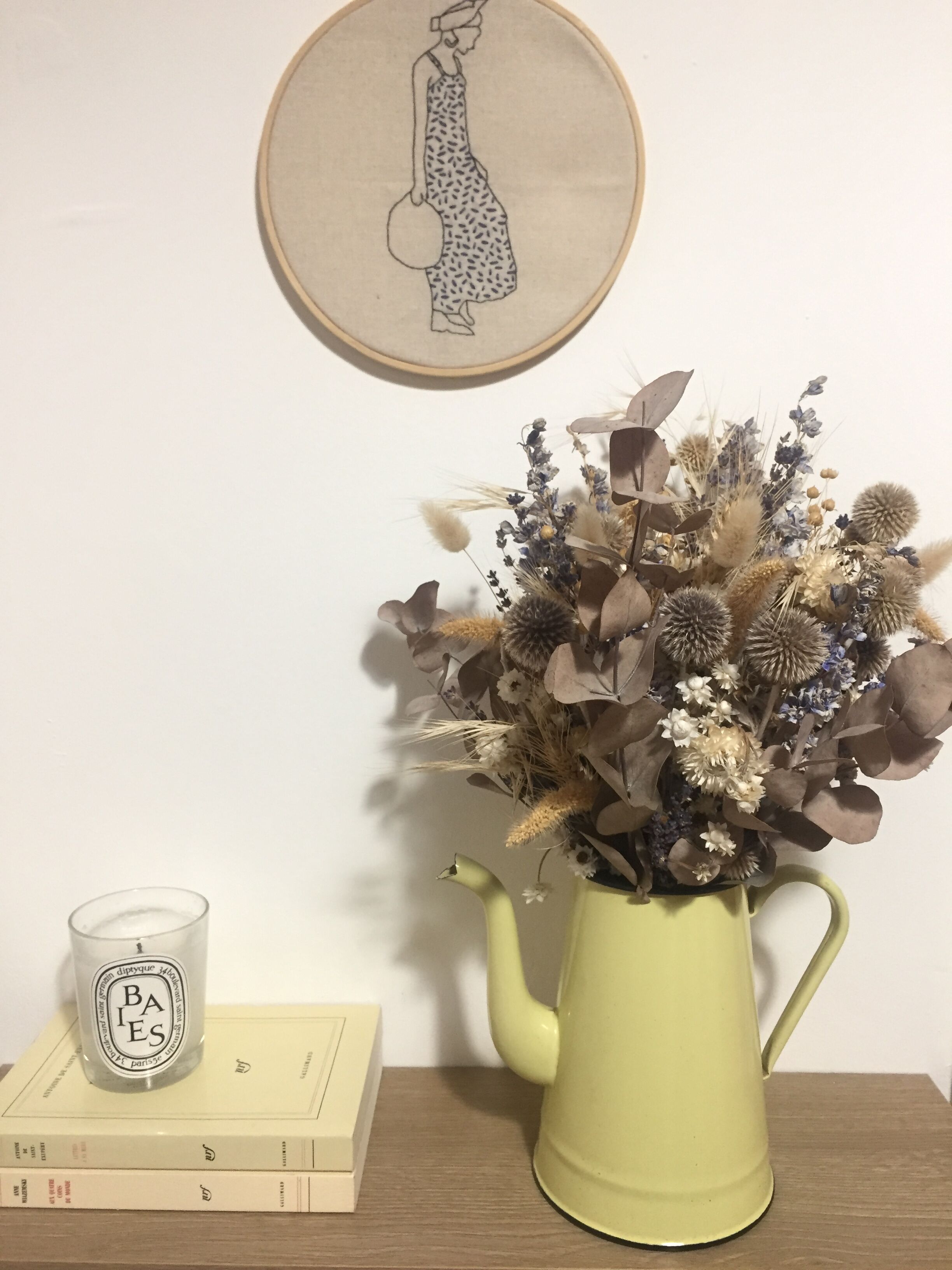 Yellow enamelled coffee maker