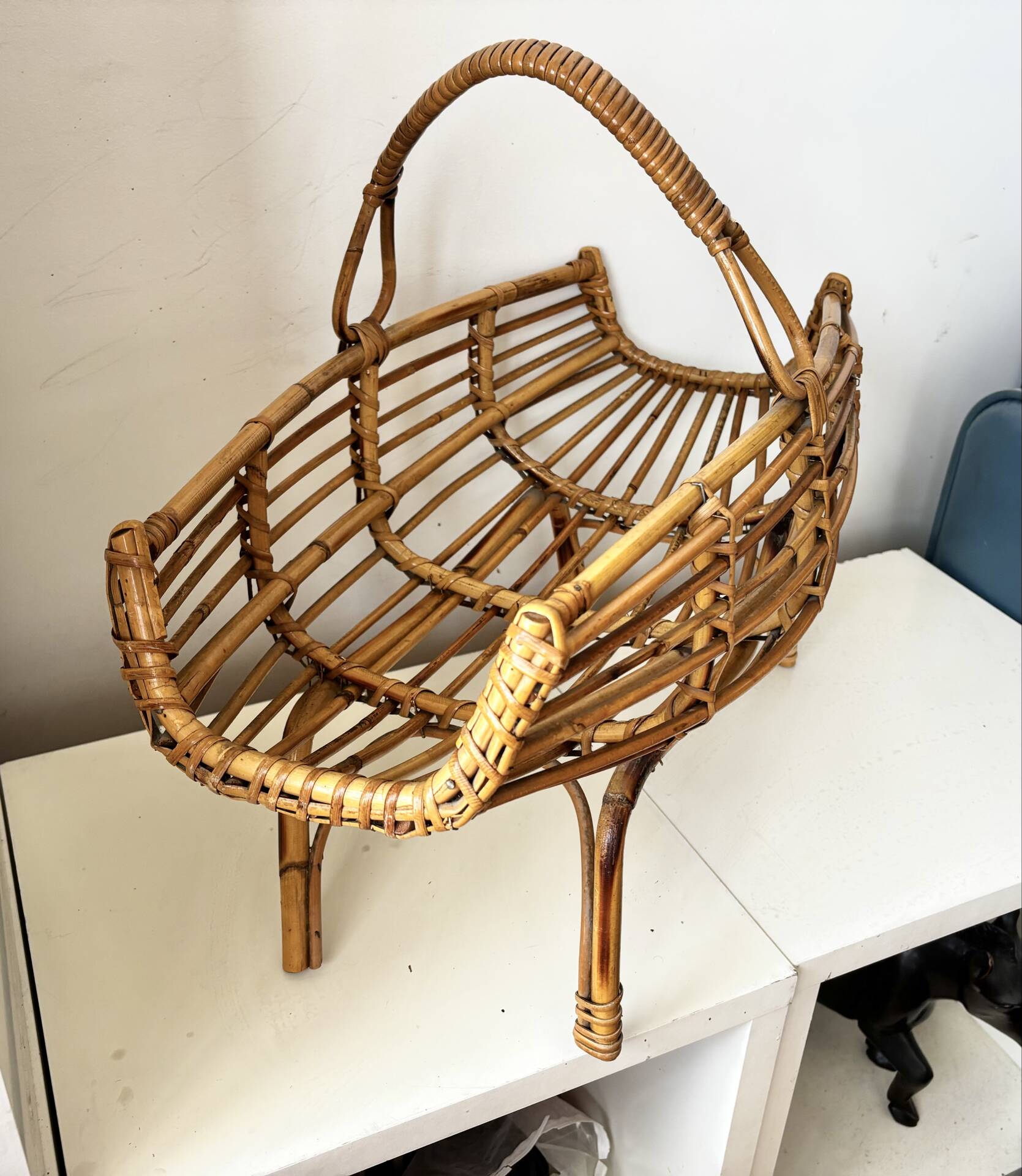 Porte revues en rotin Franco Albini 1960