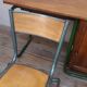 Metal and wood office chair