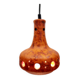 Fat Lava keramiek hanglamp, oranje tinten, jaren 50