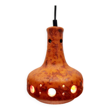 Lampe à suspension Fat Lava en céramique, teinte orange, pot 50