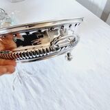 Neoclassical Style Plate Warmer Tray in Silver Metal dating from the 1950s