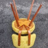 4 vintage moumoutes chairs