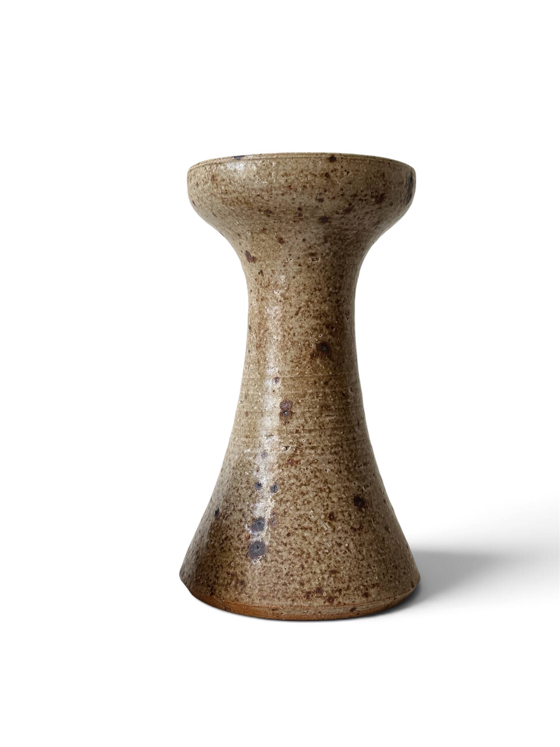Pyrite stone candlestick vase, Alain Blanchard 1970