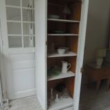 Vintage Parisian wardrobe re-enchanted in pearl gray with waxed finish.