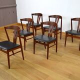 Series of 6 Danish Teak Chairs by Carl Ewent Ekstrom 1960