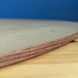 Large oval wooden tray with floral marquetry 50cm