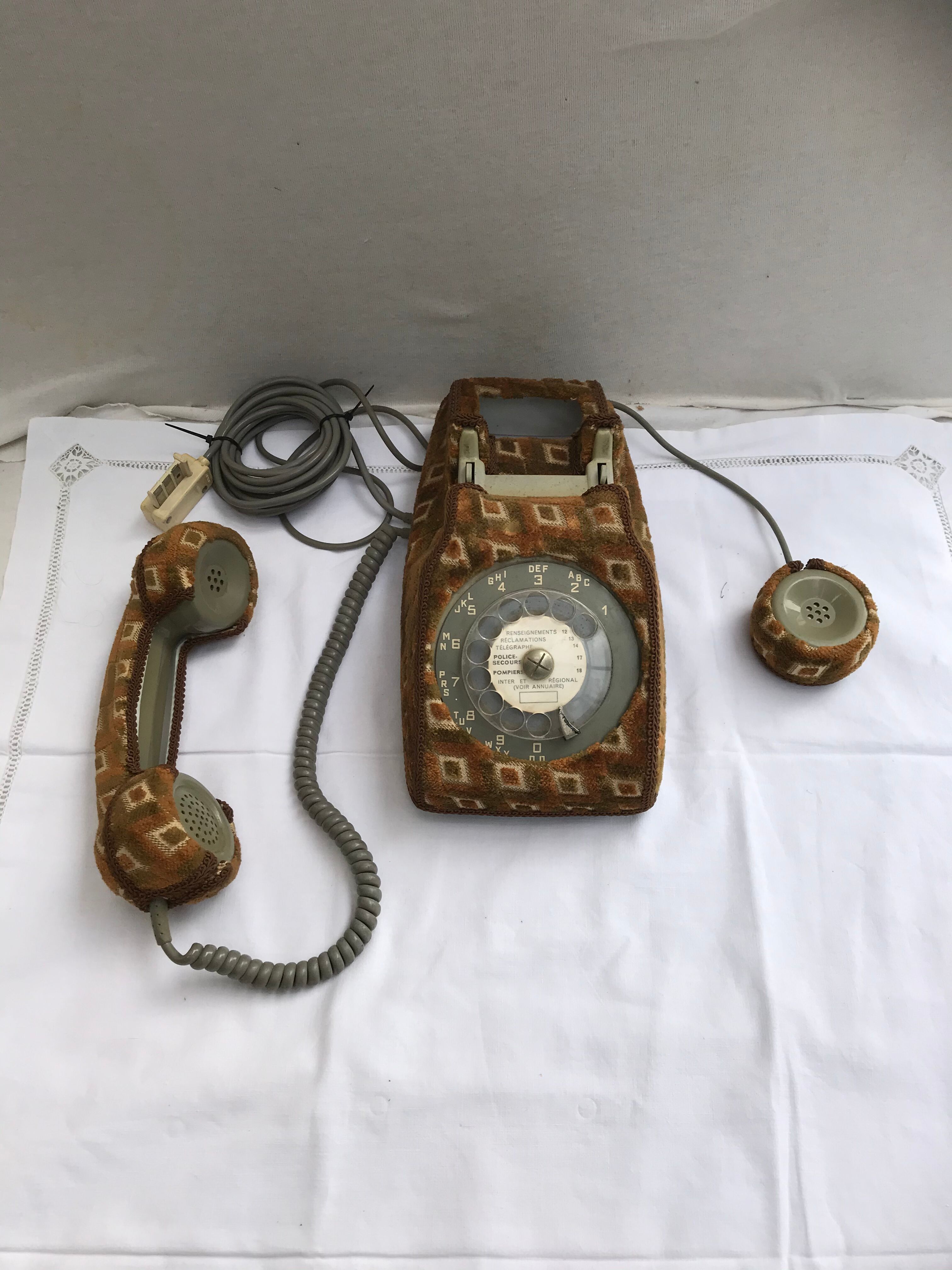Former bakelite grey phone