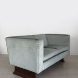 Canapé 2 places en velours Franco Albini pour Poggi, modèle DV33, Italie, années 1960.