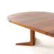 Table à manger extensible ronde 'Arden' 2x - teck - style mid-century moderne