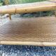 wheeled wicker dessert trolley, console, vintage