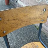 set of 4 vintage mismatched school chairs