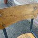 Lot de 4 chaises d'école dépareillée vintage