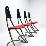 Set of 4 postmodern chairs - 80s