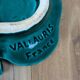 Vintage Vallauris catchall – green enamel leaf model