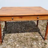 Table or desk with 1 caramel patina drawer