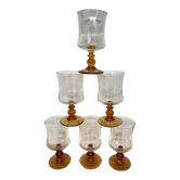 Set of 6 Luminarc white wine glasses Antique model