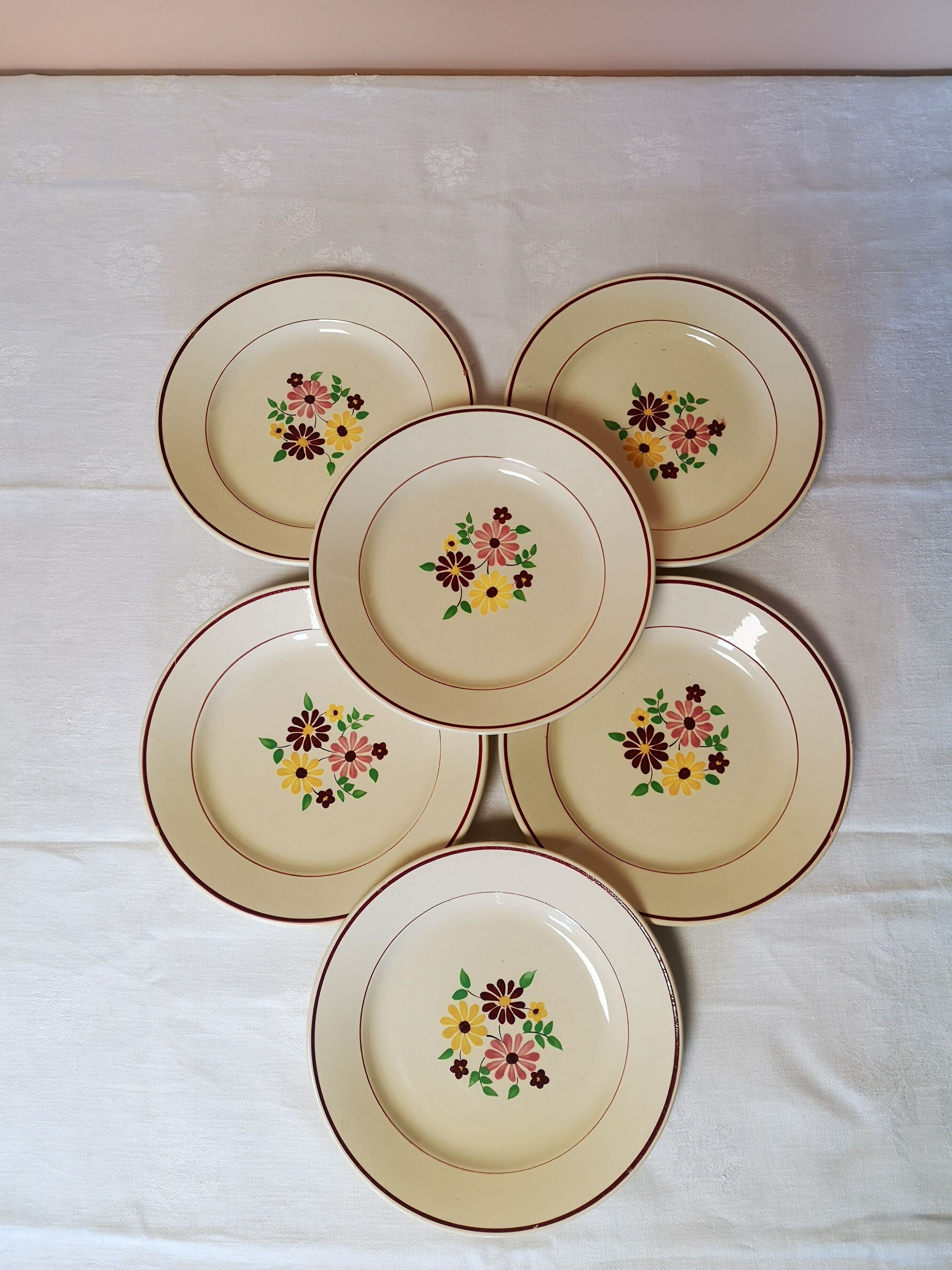 Assiettes à dessert faïence dlg digoin