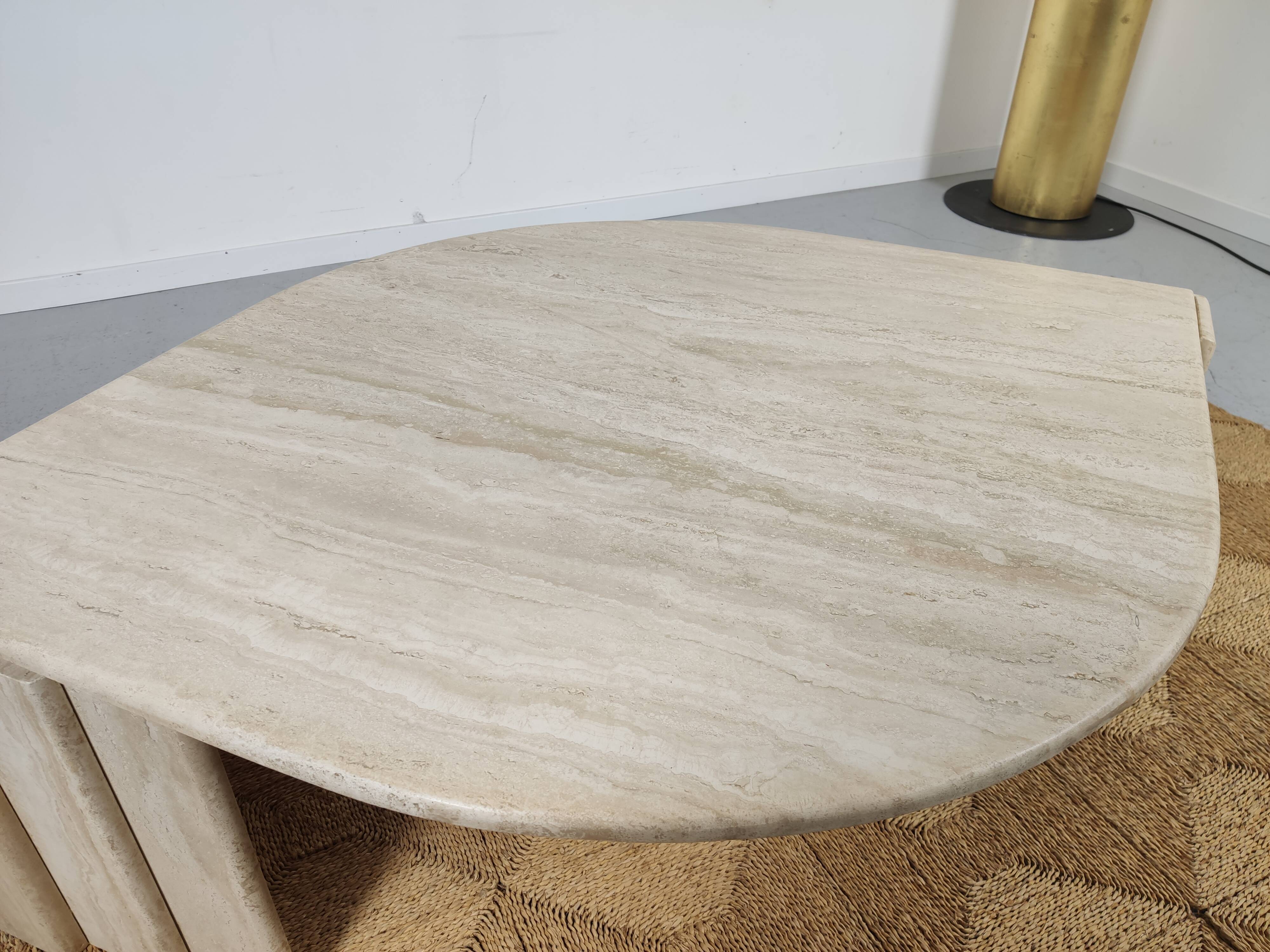 80s travertine coffee table