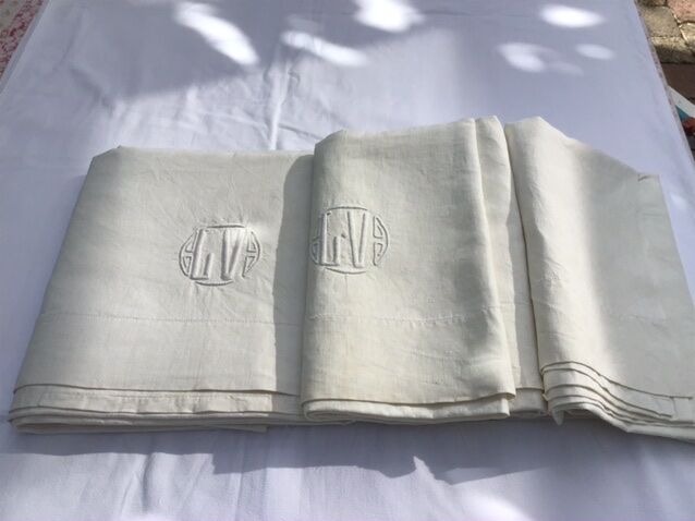 Pair of sheets marked LV