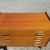 Vintage dresser 4 drawers feet compass - 60s