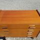 Commode vintage 4 tiroirs pieds compas - Années 60