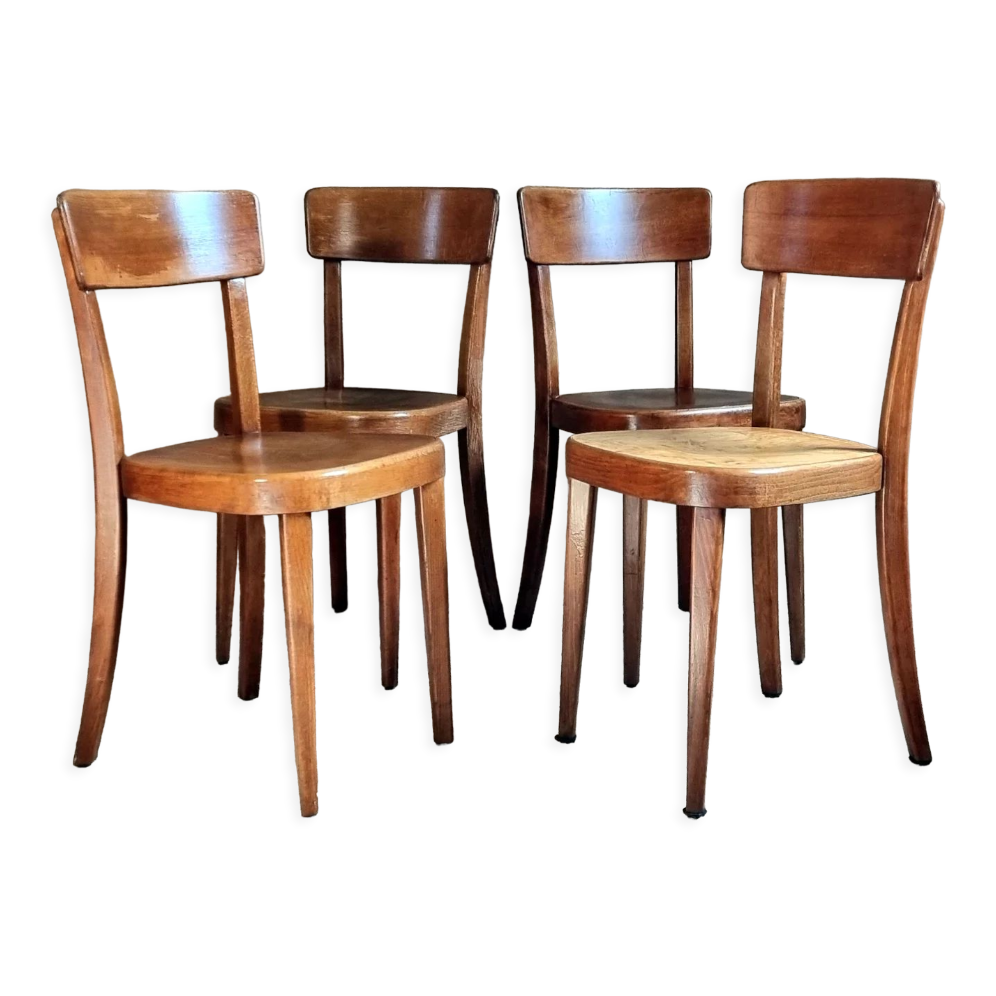 Set of 4 Horgen-Glaris bistro chairs classic model 50s