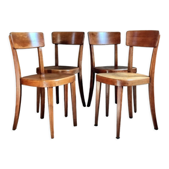 Set of 4 Horgen-Glaris bistro chairs classic model 50s