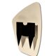 Minimalist wall lamp white & black, 1950s