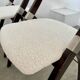 Set of 4 vintage 70s Italian design wooden and terry chairs