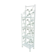 Folding white wrought iron shelf
