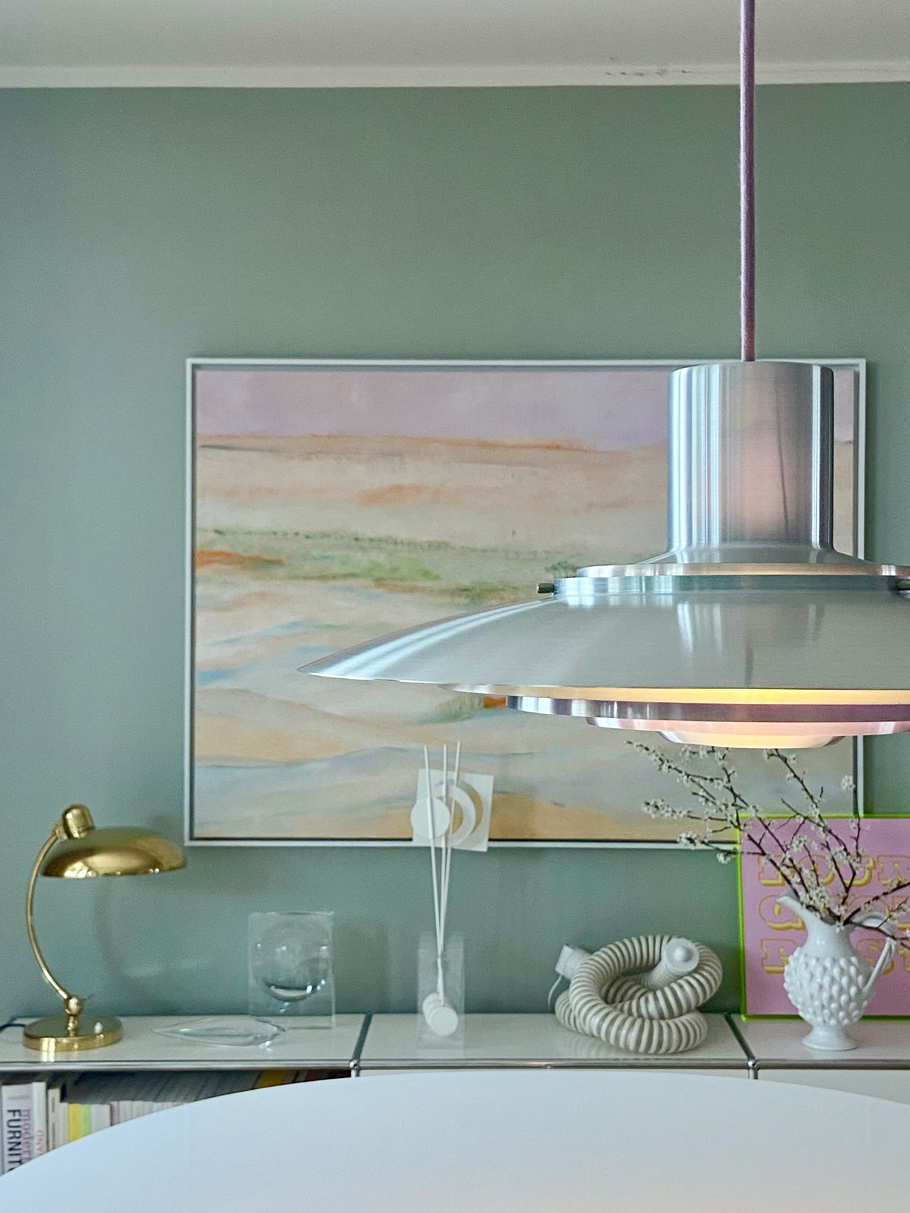 Silver Purple Preben Fabricius & Jørgen Kastholm Pendant Lamp Nordisk Solar