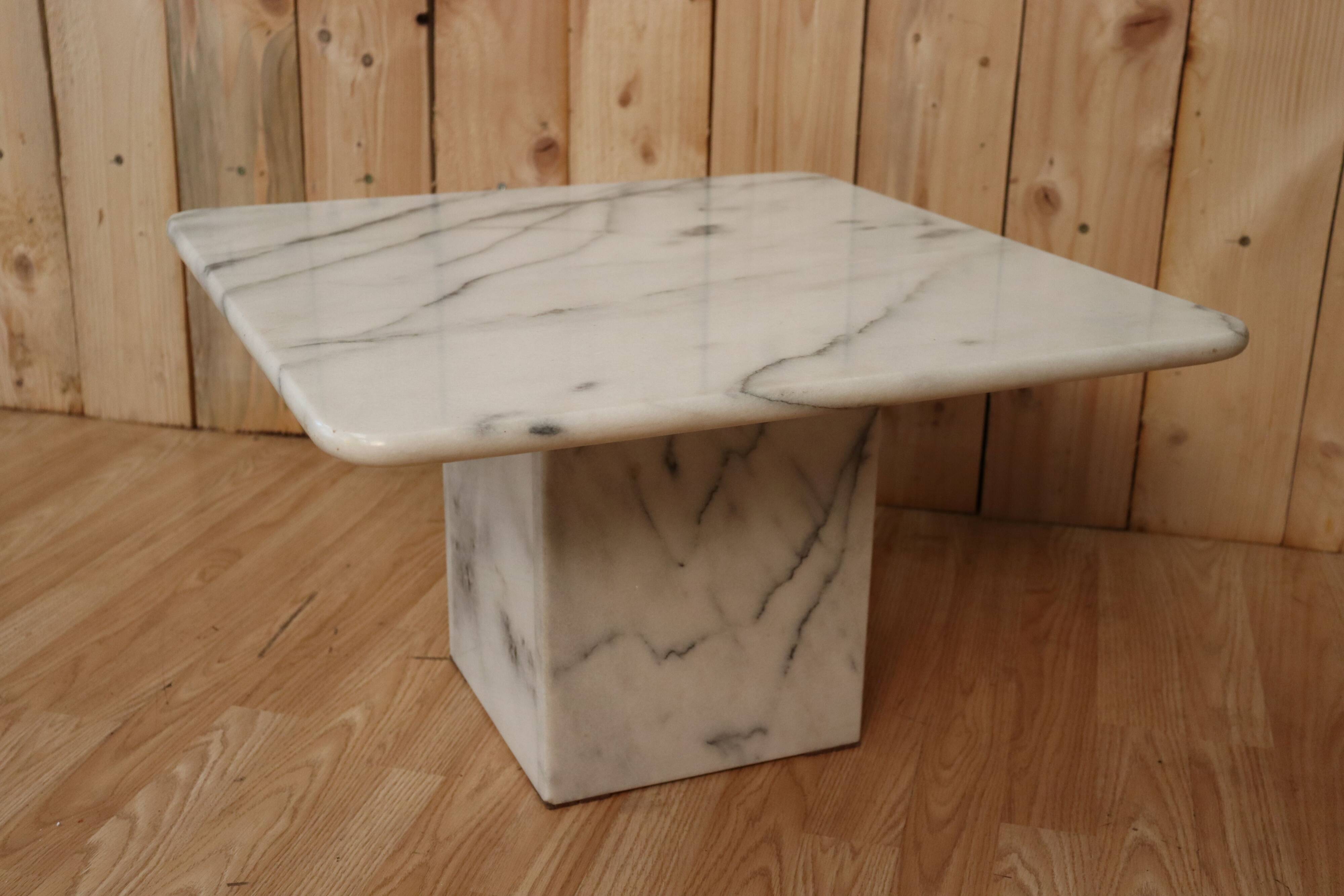 White marble coffee table