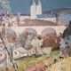 Oil Painting on Canvas Basilica of Saint Nicholas of Port Signed R Boulanger