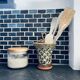 Wall-mounted or laying kitchen pot