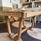 Art deco oak table + extensions