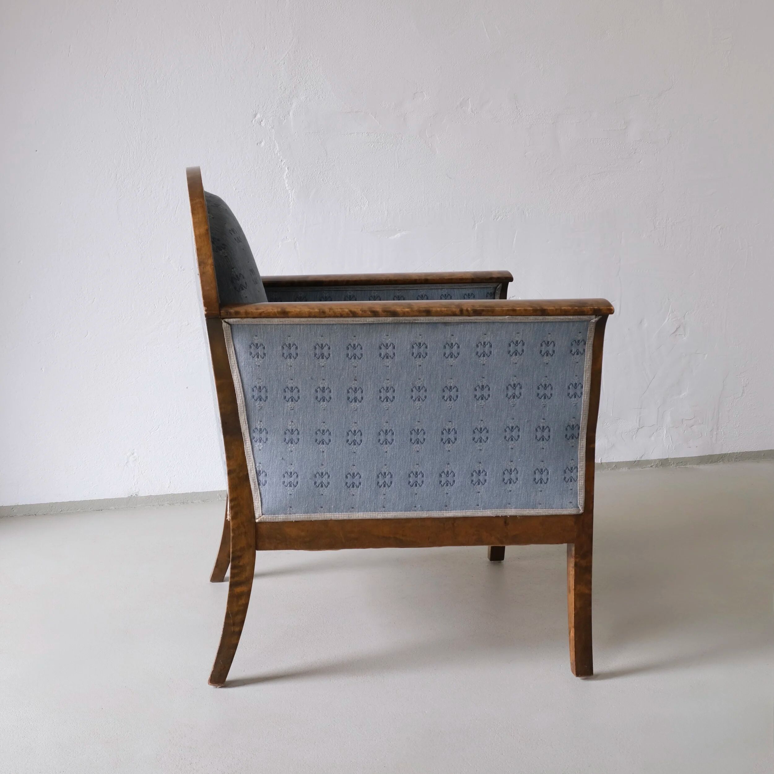 Chaises en satin de bouleau Biedermeier | Suède | ensemble de 2