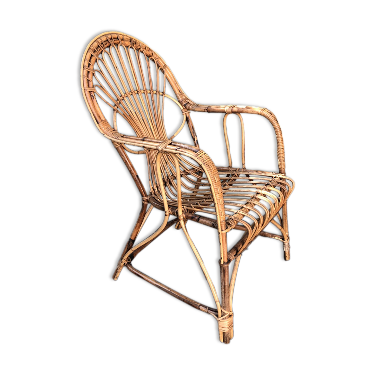 Vintage Italian bamboo chair