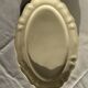 Large oval cream earthenware dish Sarreguemines France L44