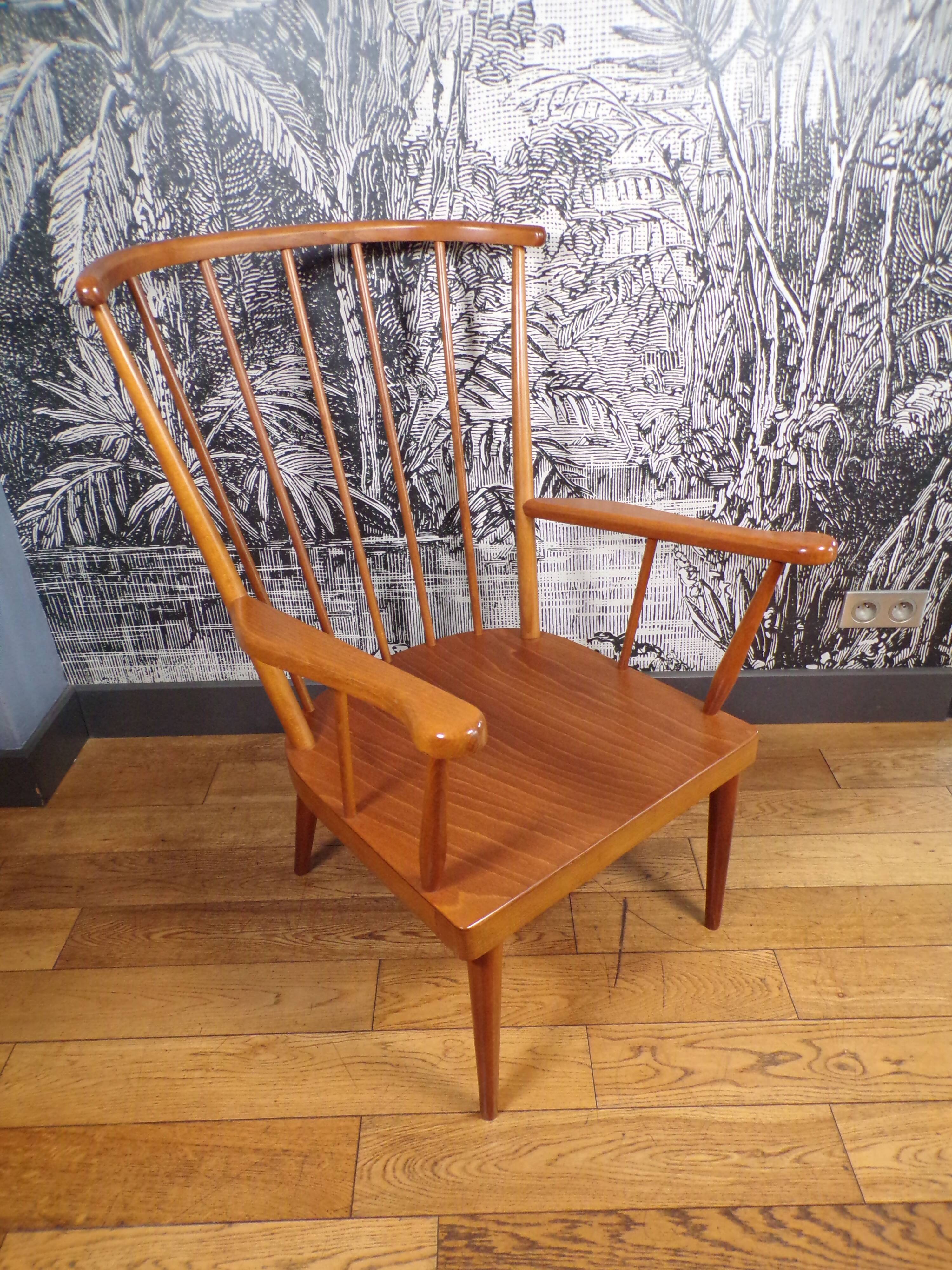 Vintage Baumann fan armchair